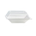 Couvercle dôme rectangulaire transparent en plastique PET 132x132mm H31mm
