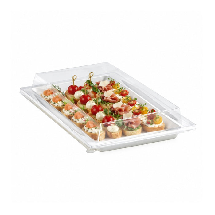 Couvercle plat transparent en plastique PET 272x193mm H33mm