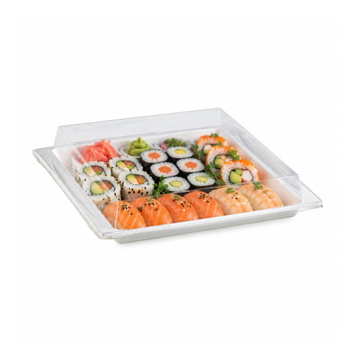 Couvercle plat transparent en plastique PET 275x265mm H33mm