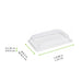 Couvercle transparent en plastique PET 165x230mm H46mm