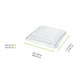 Couvercle PET transparent "Quadra" 58x58mm H8mm