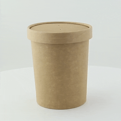 Couvercle plat brun en carton kraft perforé pour la vapeur H15mm