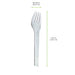 Fourchette inox 165x25mm H12mm