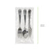 Kit couverts Noxcut en inox 4/1: couteau fourchette cuillère à soupe et serviette, emballage papier 230x60mm H25mm