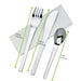 Kit couverts inox 4 en 1: couteau fourchette cuillère serviette H160mm
