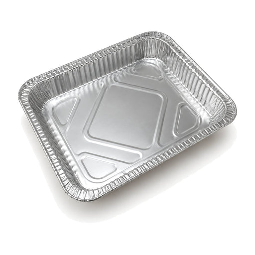 Barquette rectangulaire en aluminium gastronorme 1/2 - 2100 ml - 32 cm x 26 cm x 4,4 cm