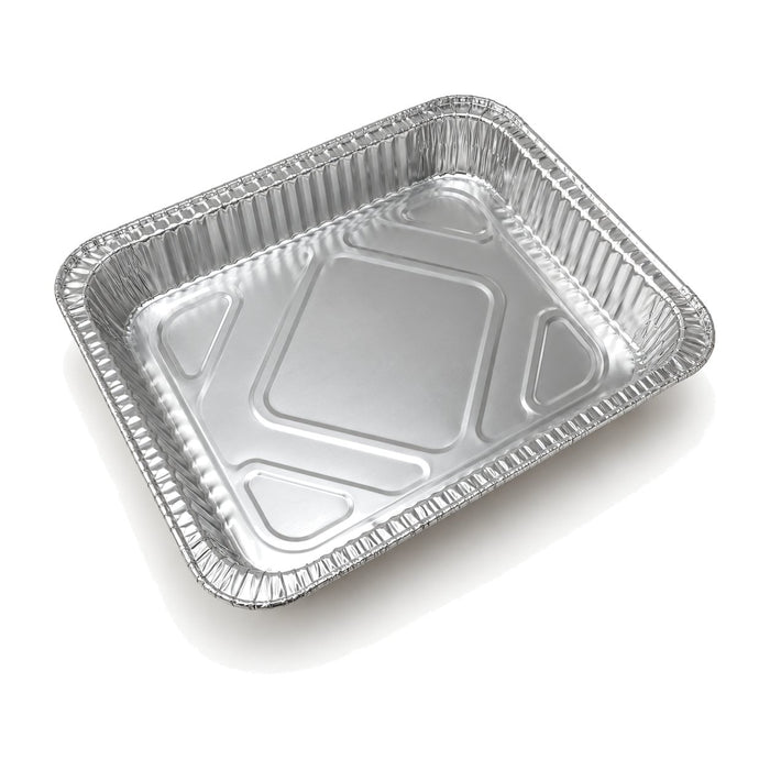 Barquette rectangulaire en aluminium gastronorme 1/2 - 2100 ml - 32 cm x 26 cm x 4,4 cm