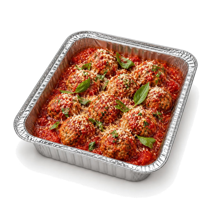 Barquette rectangulaire en aluminium gastronorme 1/2 - 3000 ml - 32,2 cm x 26 cm x 5,8 cm - en situation