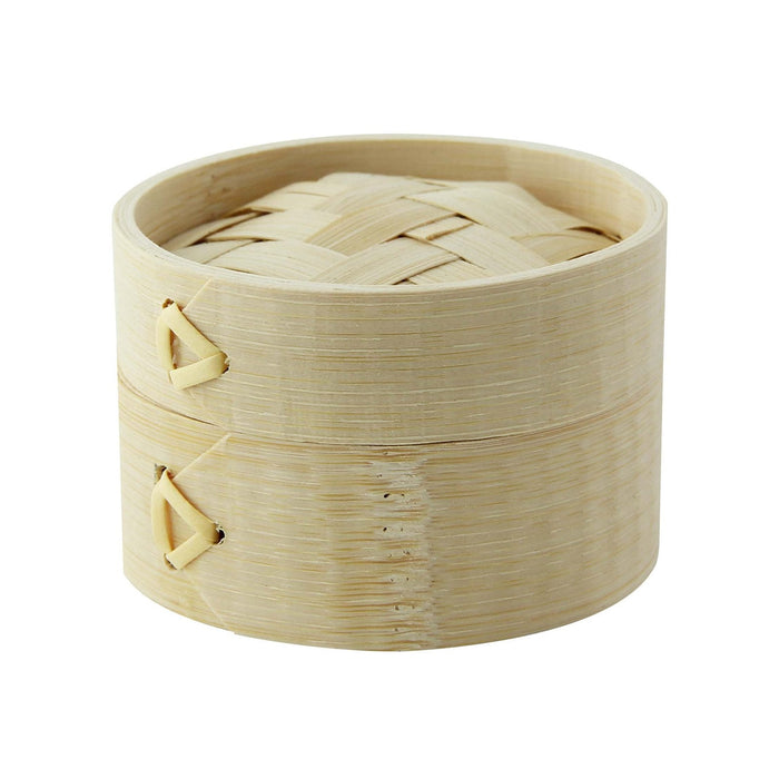 Mini cuiseur vapeur bambou avec couvercle "Dimys" - Ø 7 cm - H 5 cm - 10 unités