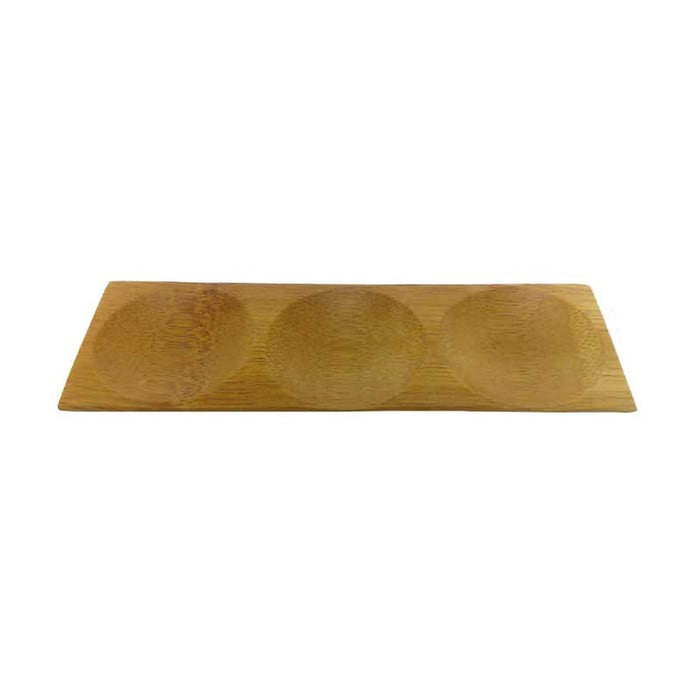 Assiette bambou 3 compartiments "Patong" 18 x 6 x 1 cm - 12 unités