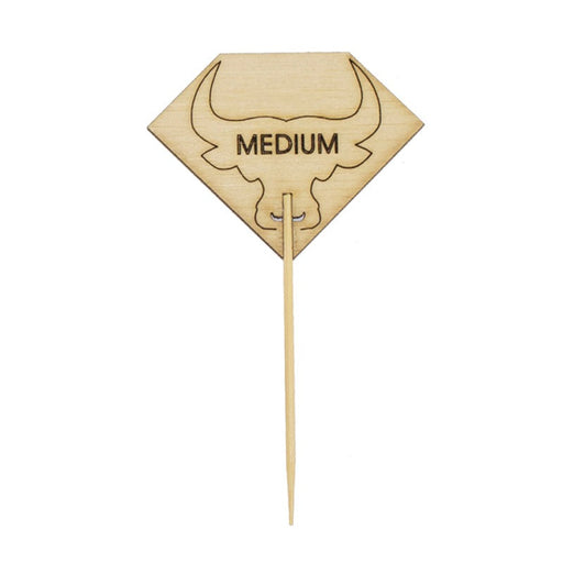 Pique steak bambou "Rumpy" Medium (à point) 5,4 x 9,5 cm - 100 unités