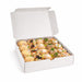 Boîte traiteur lunch carton microcannelé blanc 28 x 19 x 6 cm - 25 unités