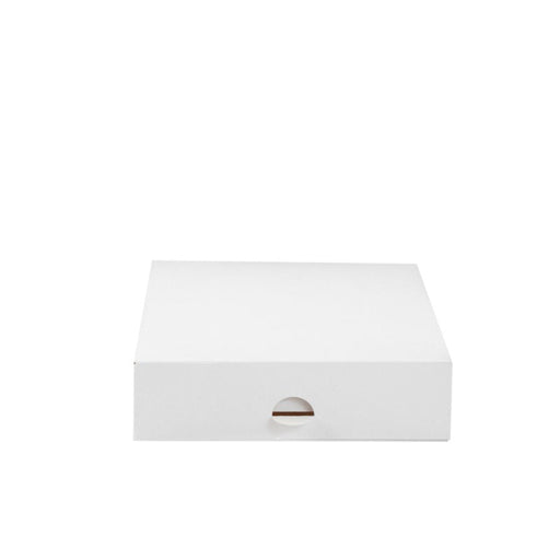 Boîte pâtissière carton blanche 18 x 18 x 5 cm - 50 unités