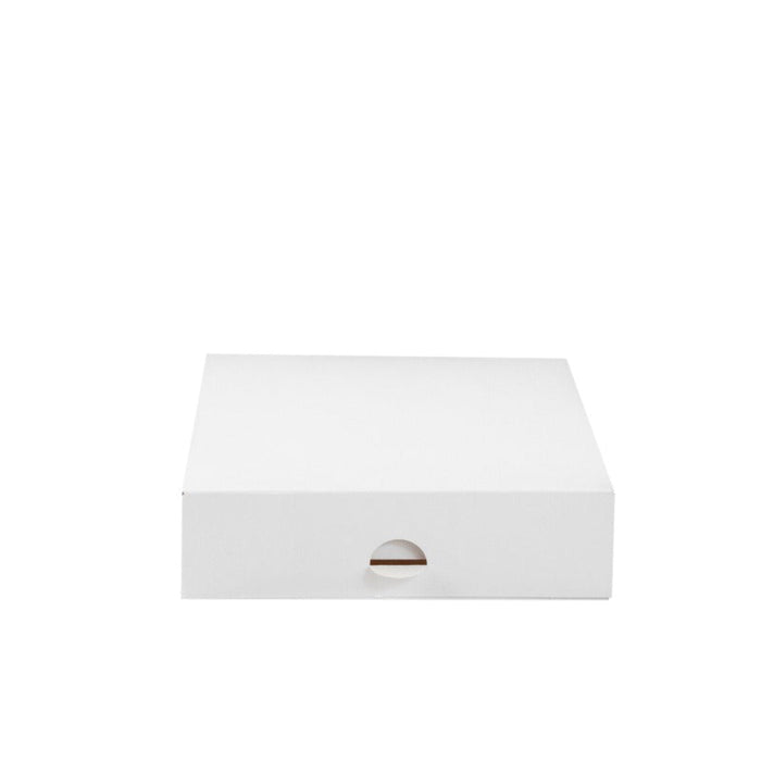 Boîte pâtissière carton blanche 18 x 18 x 5 cm - 50 unités