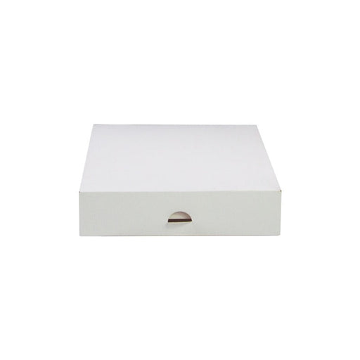 Boîte pâtissière carton blanche 20 x 20 x 5 cm - 50 unités