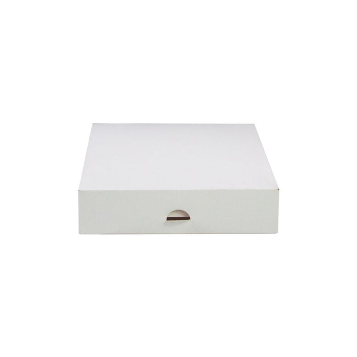Boîte pâtissière carton blanche 20 x 20 x 5 cm - 50 unités