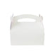 Boîte pâtissière carton blanche avec anse 18 x 10 x 10 cm - 50 unités