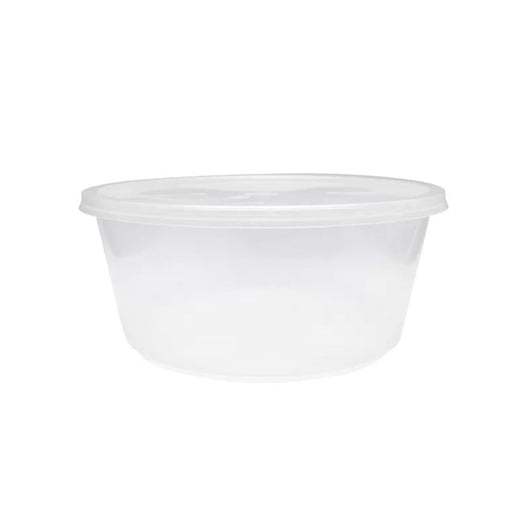 Boîte ronde PP transparente 500 ml - Ø 10 cm - 1000 unités