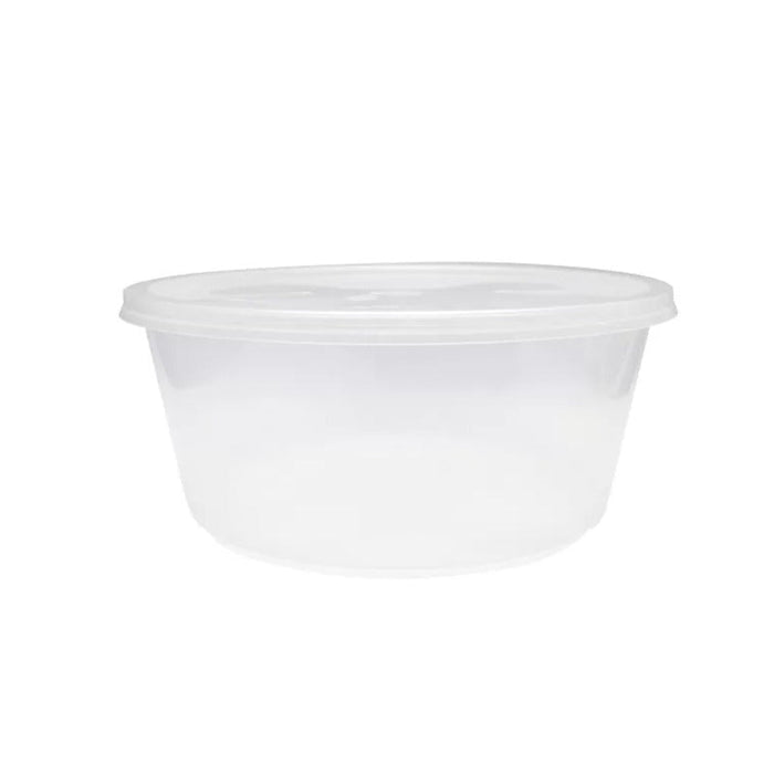 Boîte ronde PP transparente 500 ml - Ø 10 cm - 1000 unités