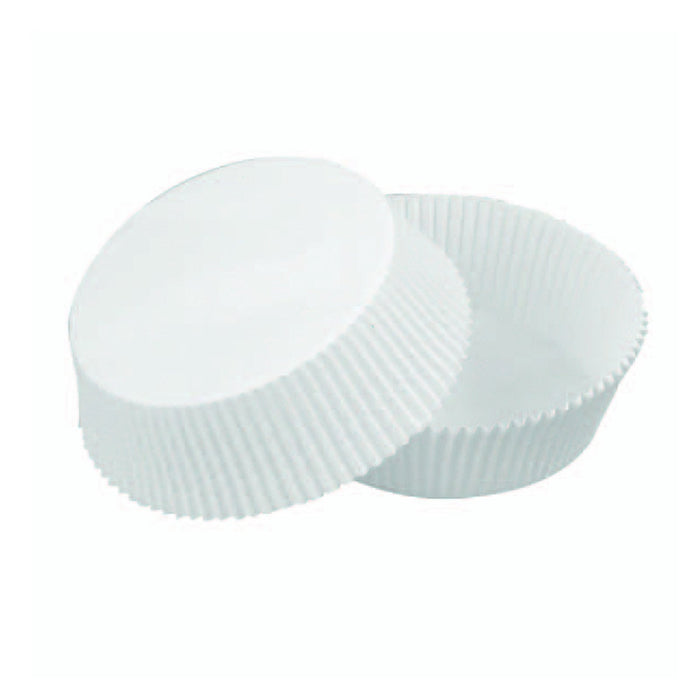 Caissette papier de cuisson ronde blanche siliconée - Ø 3,8 cm - 100 unités