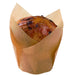 Caissette de cuisson forme tulipe en papier brun siliconé - Ø 4,5 cm - 100 unités
