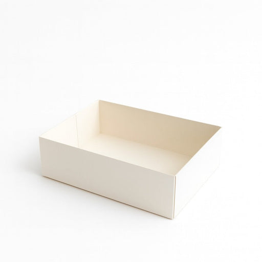 Boîte pâtissière carton blanc sans couvercle 18 cm x 12 cm H 5 cm - 150 unités