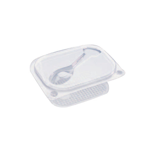 Boîte transparente avec espace pour spork 13,5 cm x 10,5 cm H 5 cm 520ml - 500 unités