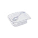 Boîte transparente avec espace pour spork 13,5 cm x 10,5 cm H 5 cm 520ml - 500 unités