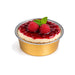Ramequin rond en aluminium doré - 125 ml - Ø 8,4 cm - H 3,5 cm - en situation