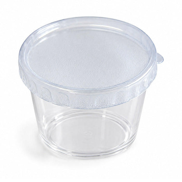 Couvercle plate en plastique transparent - 100 unités