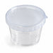 Couvercle plate en plastique transparent - 100 unités
