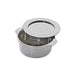 Mini chaudron plastique PS argenté avec couvercle - Ø 6,9 cm - H 3,4 cm - 24 unités