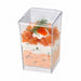 Couvercle PET transparent "Quadra" 5,8 cm x 5,8 cm x 0,8 cm - Compatible avec 209MBQUADRA1 - 200 unités