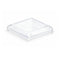 Couvercle PET transparent carré plat 