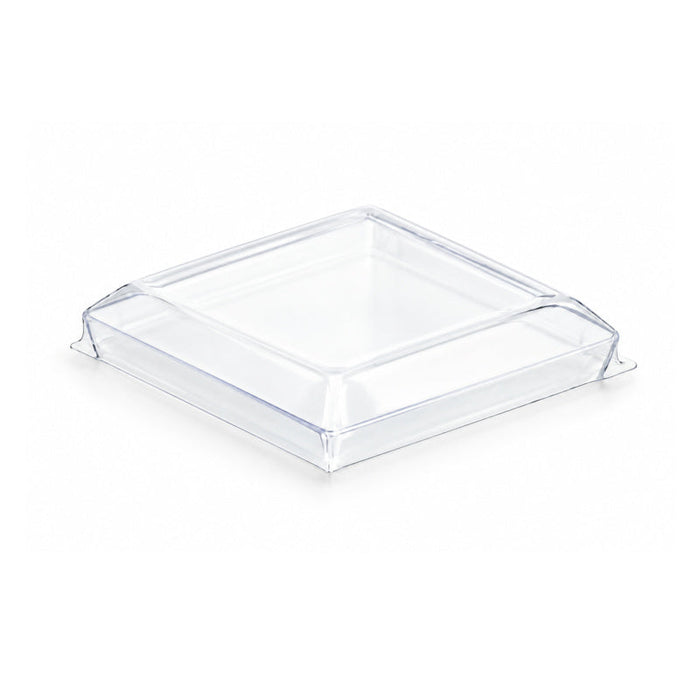 Couvercle PET transparent carré plat "Taiti" 4,6 cm x 4,6 cm x 1 cm - Compatible avec 209MBTAITI, 209MBTAITIB, 209MBTAITIN, 209MBTAITIV - 200 unités