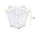 Verrine plastique PS transparente carrée sans couvercle "Quadra" - 200 ml - 7,2 cm x 7,2 cm x 7,2 cm - dimensions