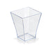 Verrine pyramidale plastique PS transparente « Taïti » - 120 ml - 5 cm x 5 cm x 7 cm