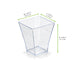 Verrine pyramidale plastique PS transparente « Taïti » - 120 ml - 5 cm x 5 cm x 7 cm - dimensions