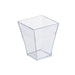 Verrines pyramidales PS transparentes ?Taïti? ? parfaites pour présenter vos créations, lot de 30