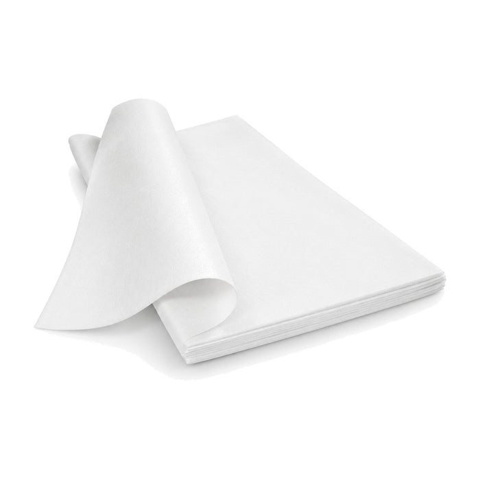Nappe papier blanc pliée - 80 cm x 120 cm