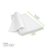 Nappe papier blanc pliée - 80 cm x 120 cm - dimensions
