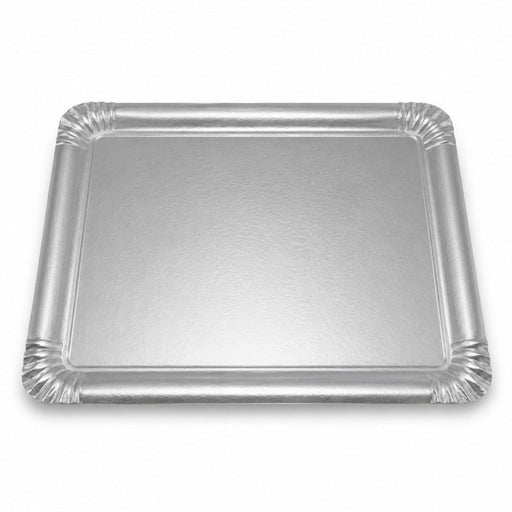 Plateau carton double face or intérieur/argent extérieur 42 cm x 32 cm - 100 unités