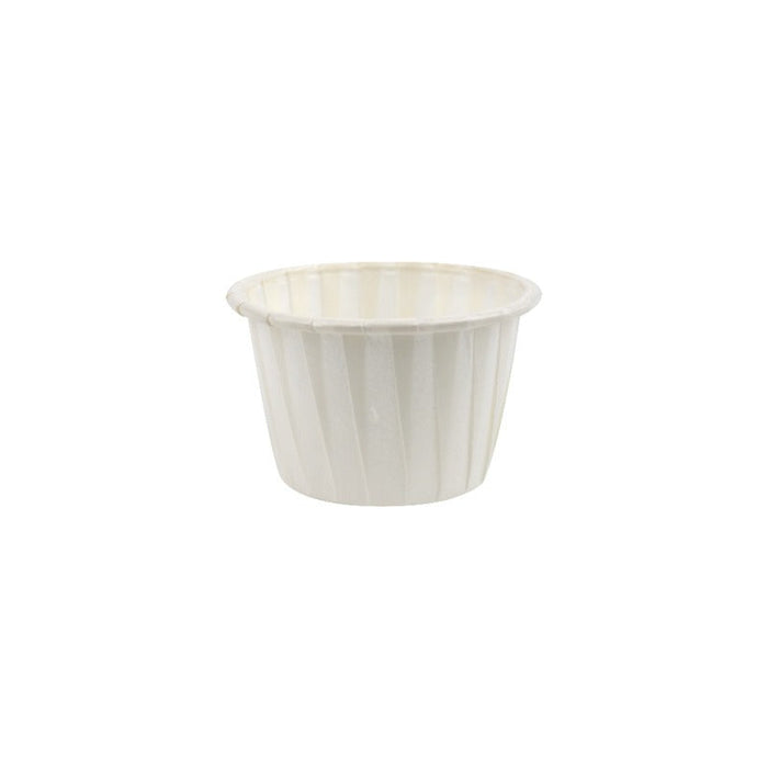 Pot papier plissé blanc 30 ml - Ø 5,7 cm - H 5,1 cm - 250 unités
