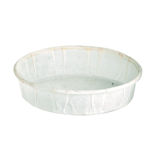 Pot papier plissé blanc avec boîte distributrice 30 ml - Ø 4,4 cm - H 2,8 cm - 200 unités