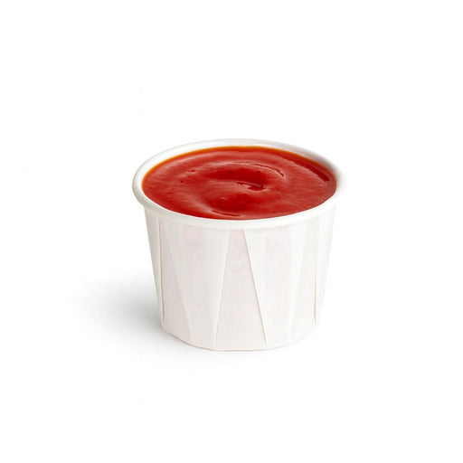 Pot papier plissé blanc 75 ml - Ø 6 cm - H 2,6 cm - 250 unités