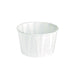 Pot papier plissé blanc 75 ml - Ø 6 cm - H 2,6 cm - 250 unités