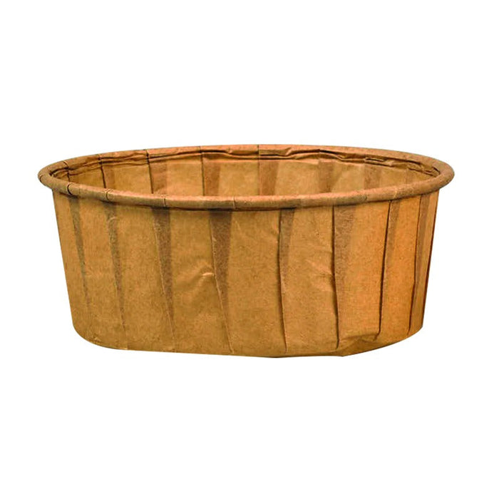 Pot papier plissé kraft avec boîte distributrice 120 ml - Ø 7,5 cm - H 3 cm - 200 unités