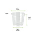 Pot à sauce rond en plastique PET transparent - 150 ml - Ø 7,4 cm - H 7 cm - 50 unités