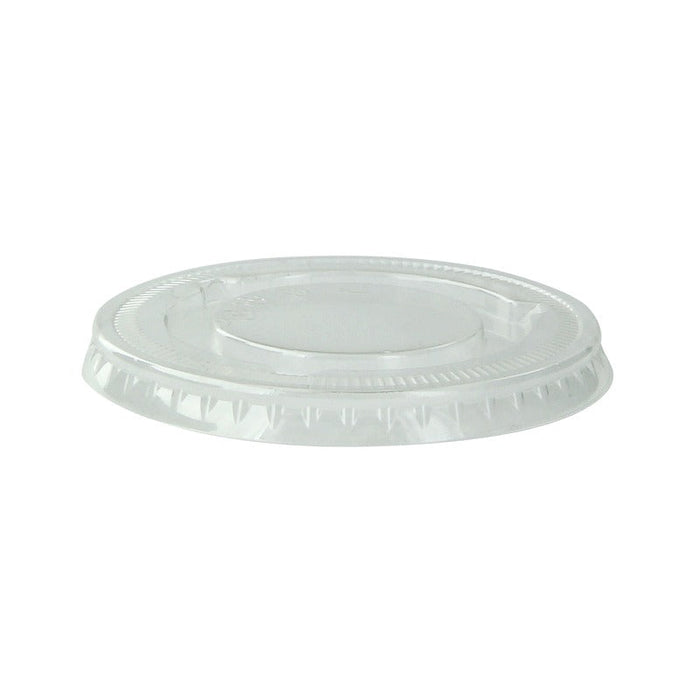 Couvercle transparent plat en plastique PET - Ø 6,1 cm - H 0,8 cm - 125 unités