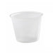 Pot plastique PS translucide rond 150 ml - Ø 7,4 cm - H 5,9 cm - 100 unités